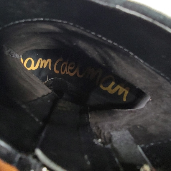 Sam Edelman Codie Black Suede Ankle Boots Size 7.5 Block Heels - Picture 14 of 15